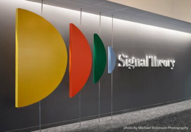 Signal Theory dimensional logo office display 